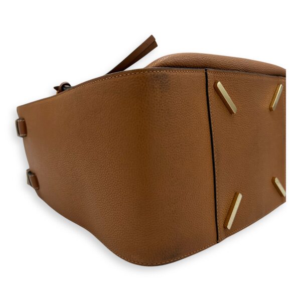Hammock Medium Brown Shoulder Bag in Calfskin, Gold hardware - Image 9