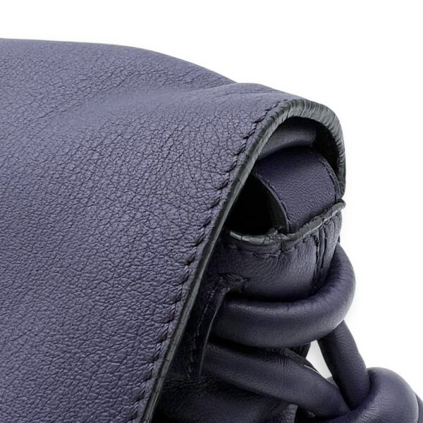 Flamenco Shoulder Bag Purple in Lambskin, Silver hardware - Image 11