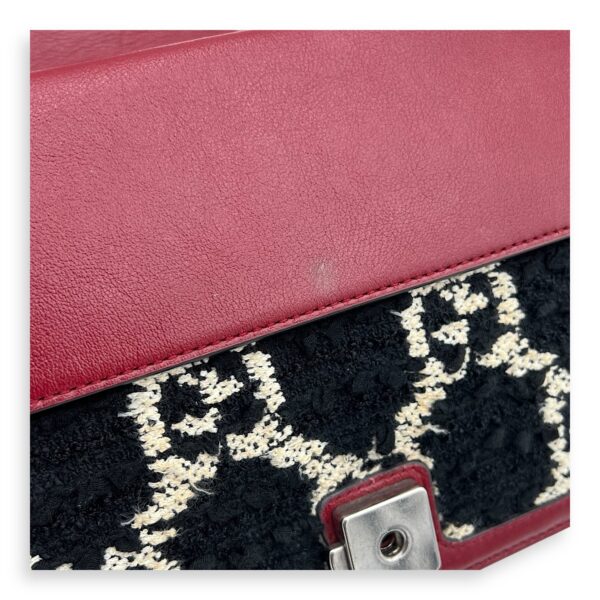 Dionysus Small Black Shoulder Bag in Tweed, Silver hardware - Image 9