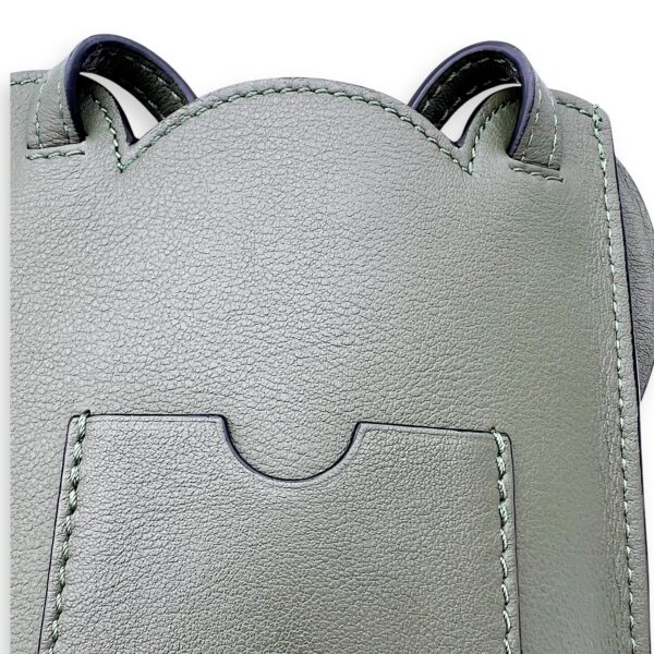 Elephant Pocket Crossbody Bag Green in Calfskin - Image 12
