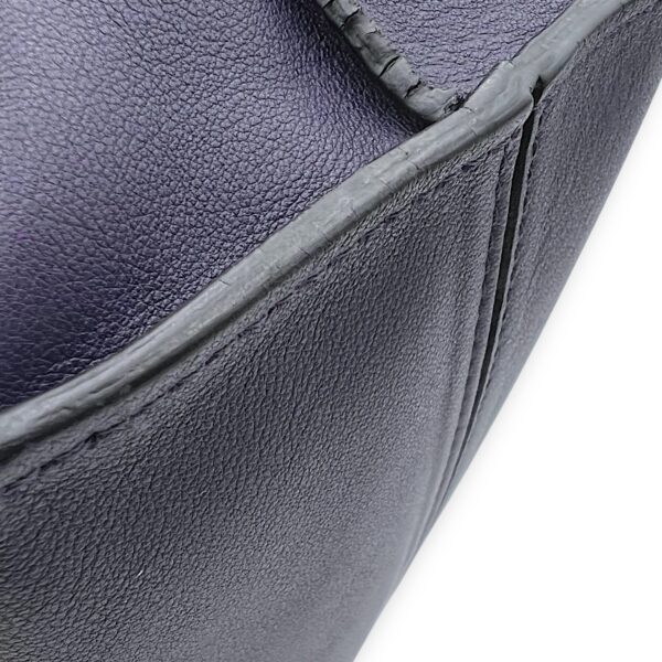 Flamenco Shoulder Bag Purple in Lambskin, Silver hardware - Image 12