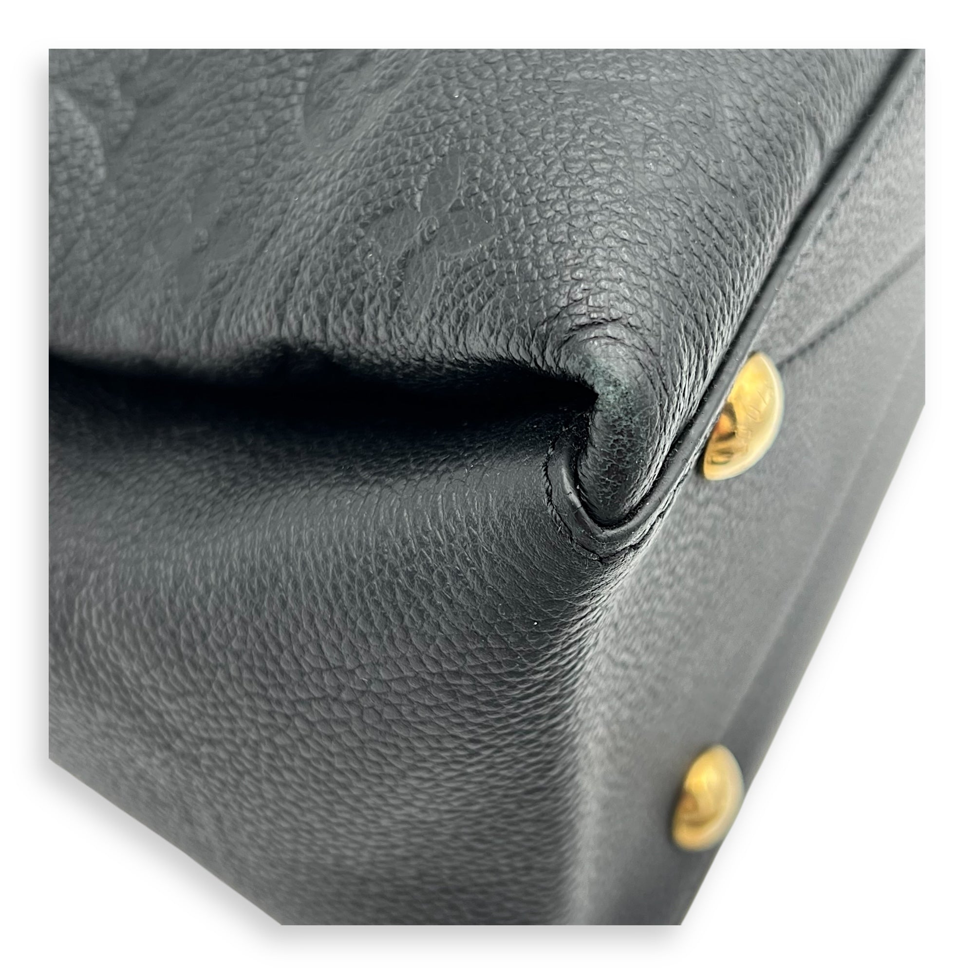 Georges Top Handle Bag Black in Empreinte Leather, Gold hardware - Image 10