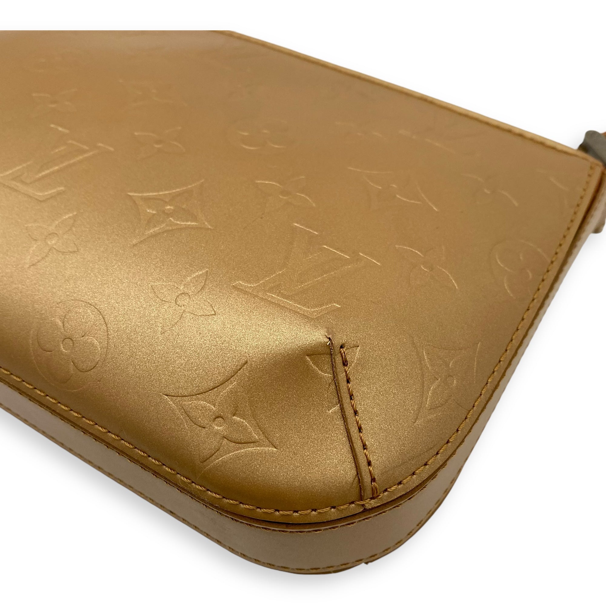 Mat Fowler Shoulder Bag Gold in Calfskin, Silver hardware - Image 11