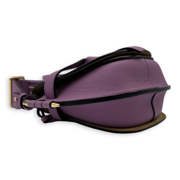 Gate Dual Mini Purple Crossbody Bag in Calfskin, Gold hardware - Image 9