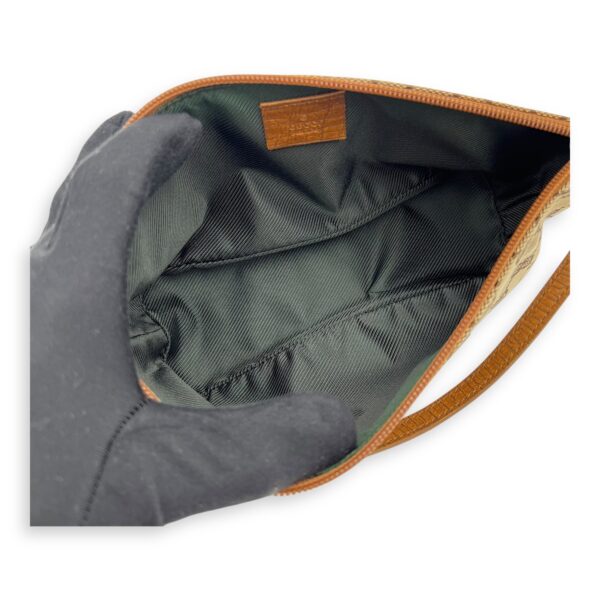 Boat Pochette Top Handle Bag Brown in Canvas, Gold hardware - Image 7