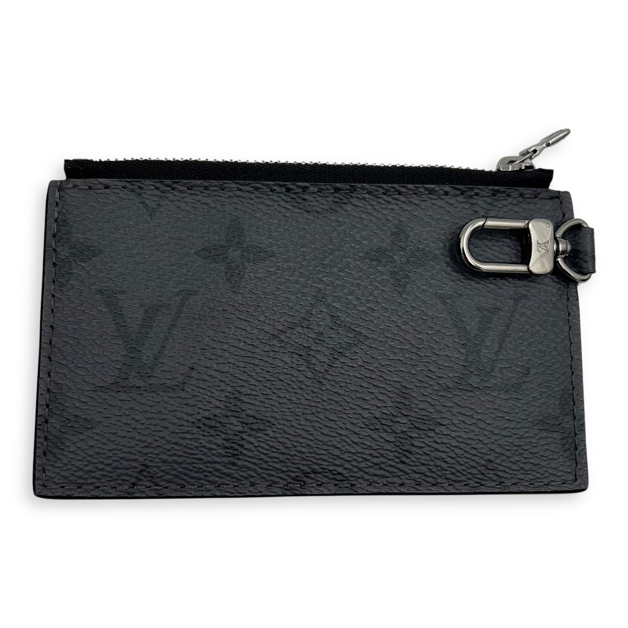 Gaston Wearable Wallet Black Crossbody Bag in Coated Canvas, Silver hardware - Image 13