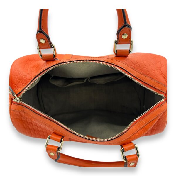 Boston Top Handle Bag Orange in Guccissima Leather, Gold hardware - Image 7