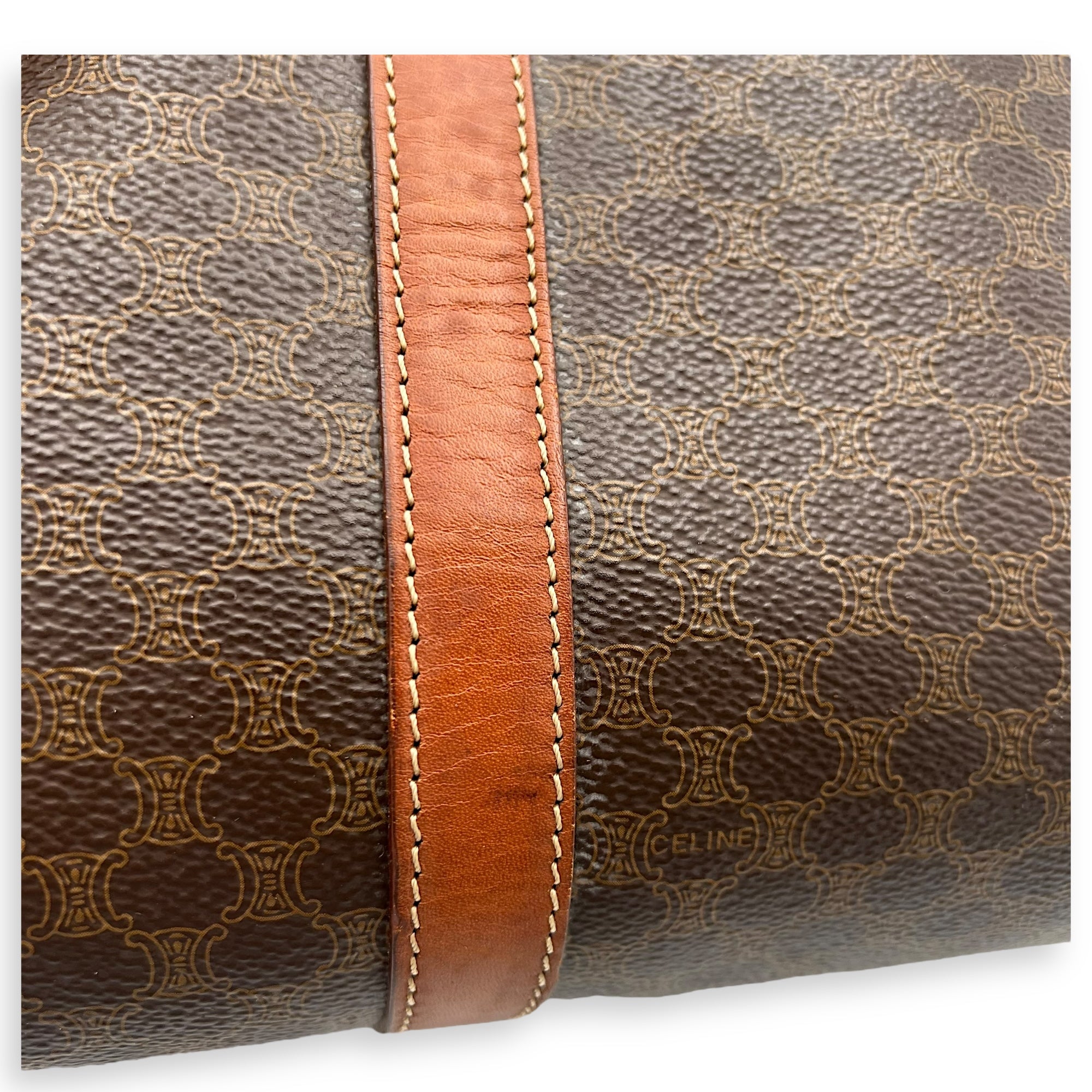 Macadam Top Handle Bag Brown in Coated Canvas, Gold hardware - Image 11