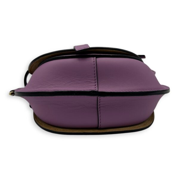 Gate Dual Mini Purple Crossbody Bag in Calfskin, Gold hardware - Image 6