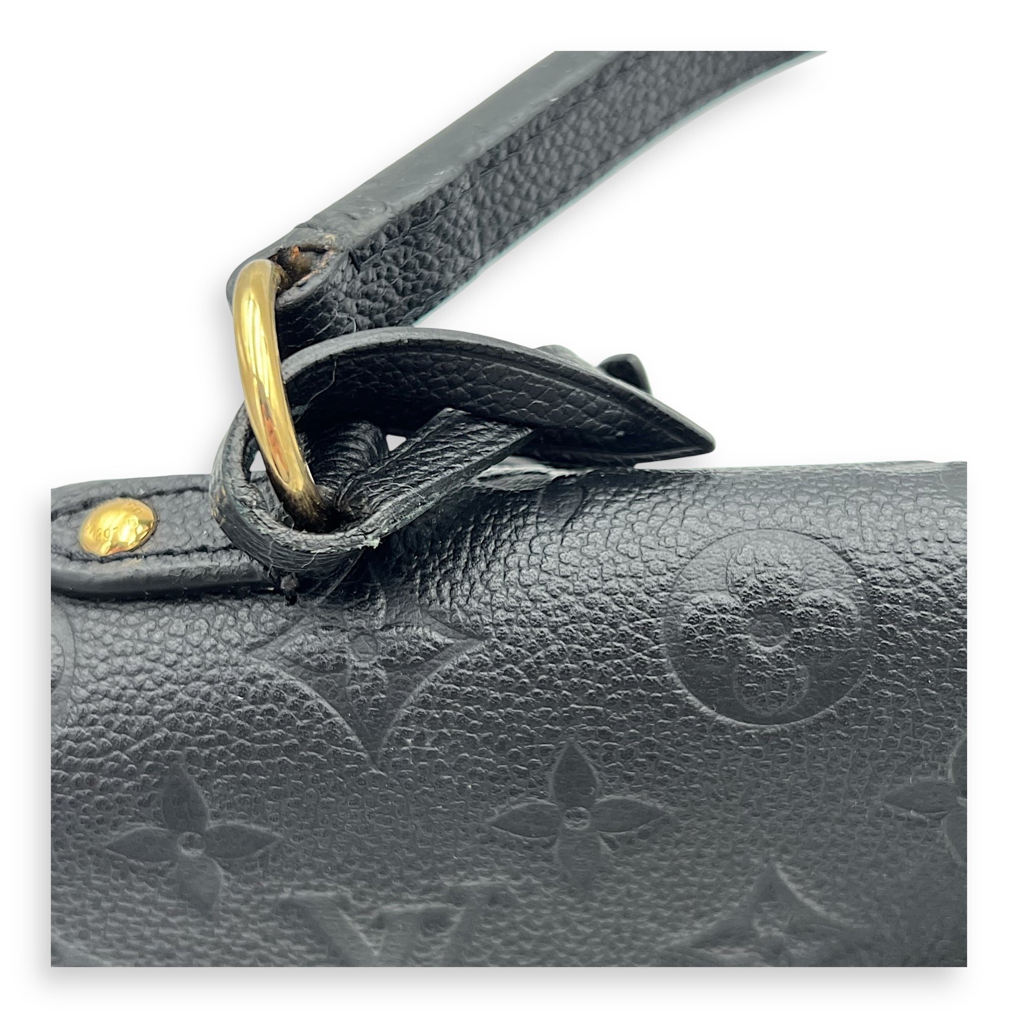 Georges Top Handle Bag Black in Empreinte Leather, Gold hardware - Image 11