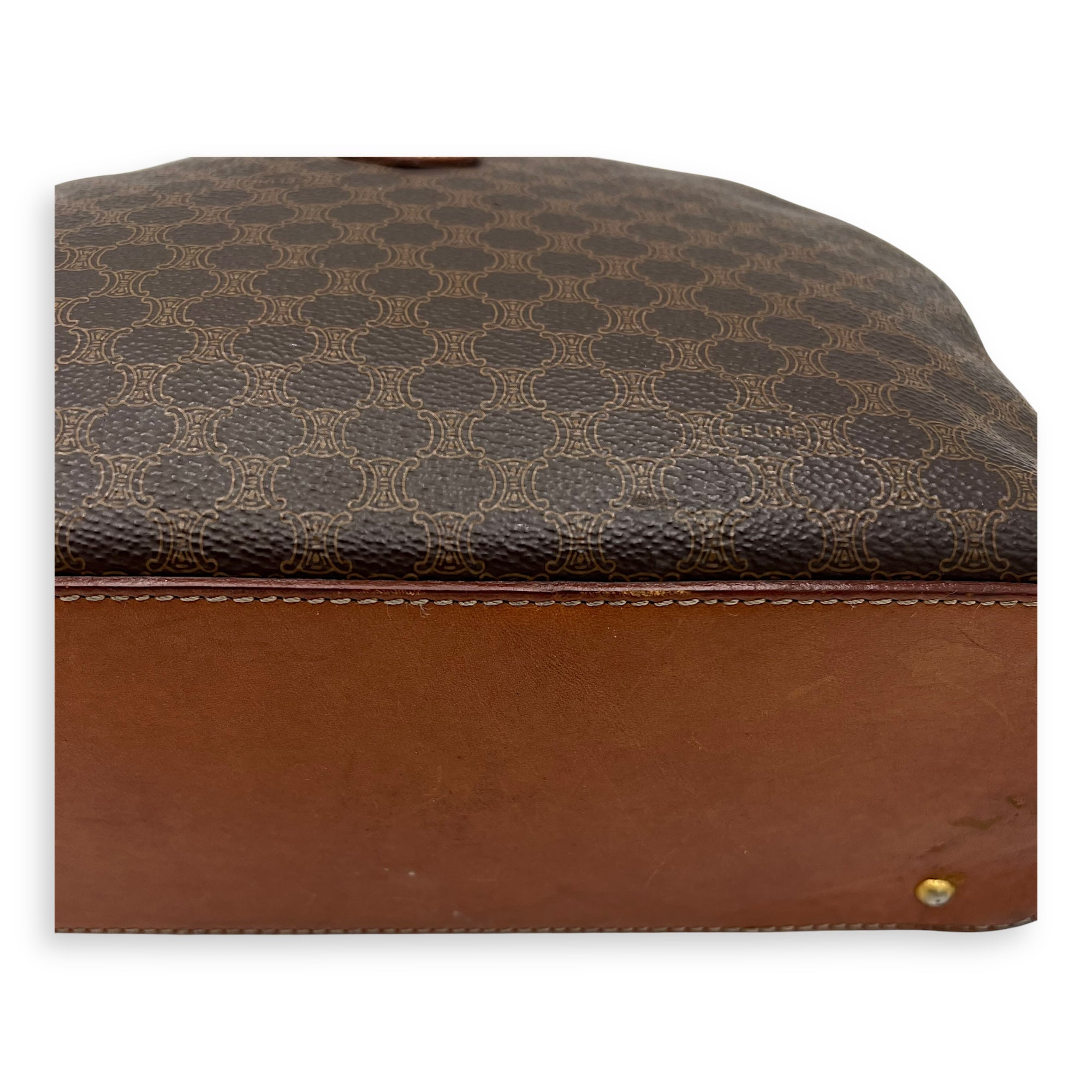 Macadam Top Handle Bag Brown in Coated Canvas, Gold hardware - Image 13