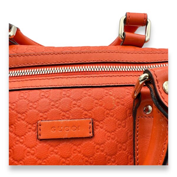 Boston Top Handle Bag Orange in Guccissima Leather, Gold hardware - Image 12