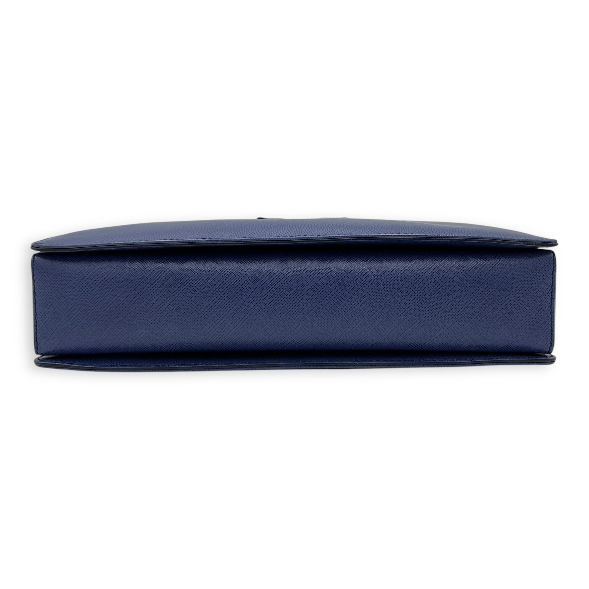 Tracy Crossbody Bag Small Blue in Saffiano Leather, Gold hardware - Image 6