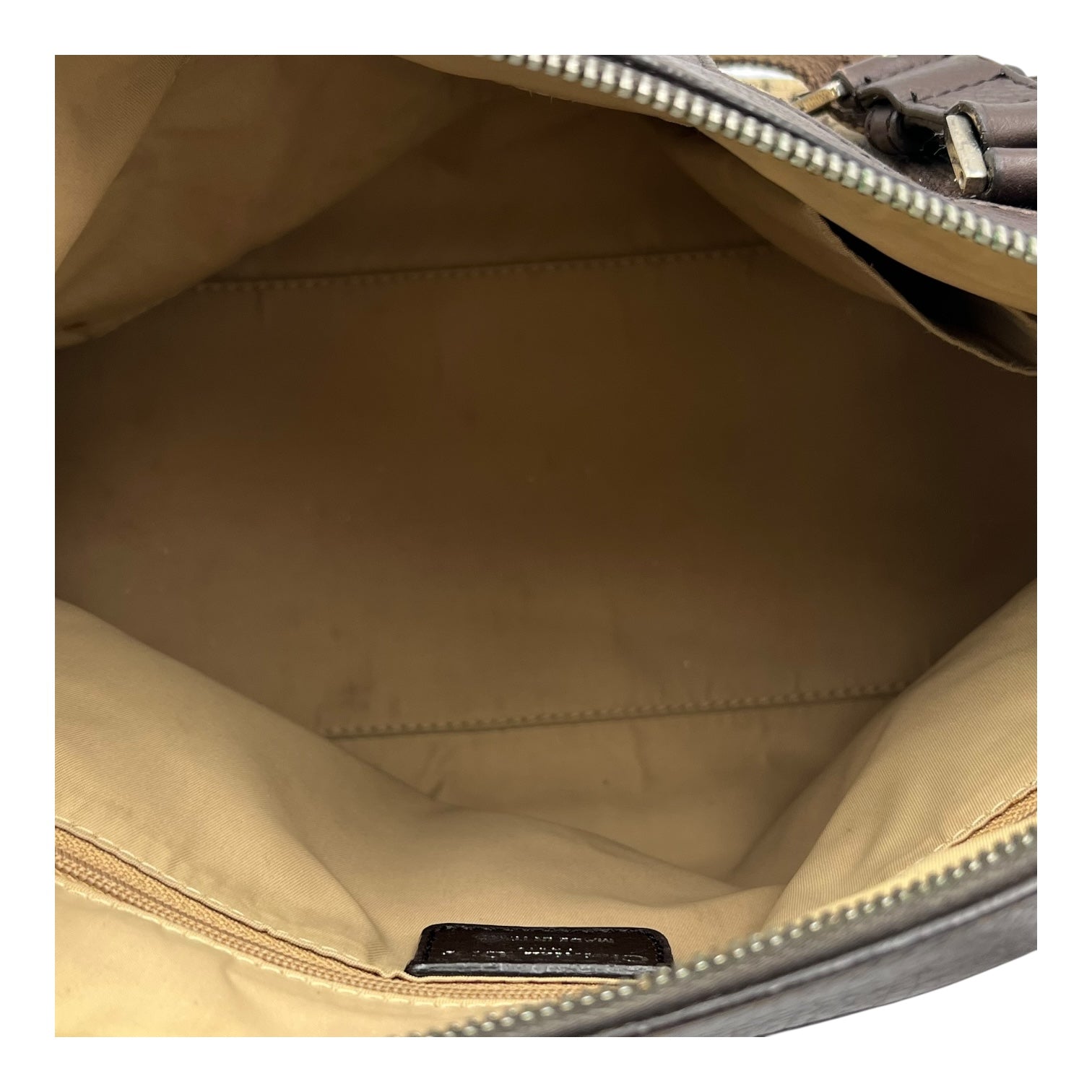 Trotteur Shoulder Bag Brown in Canvas, Silver hardware - Image 7