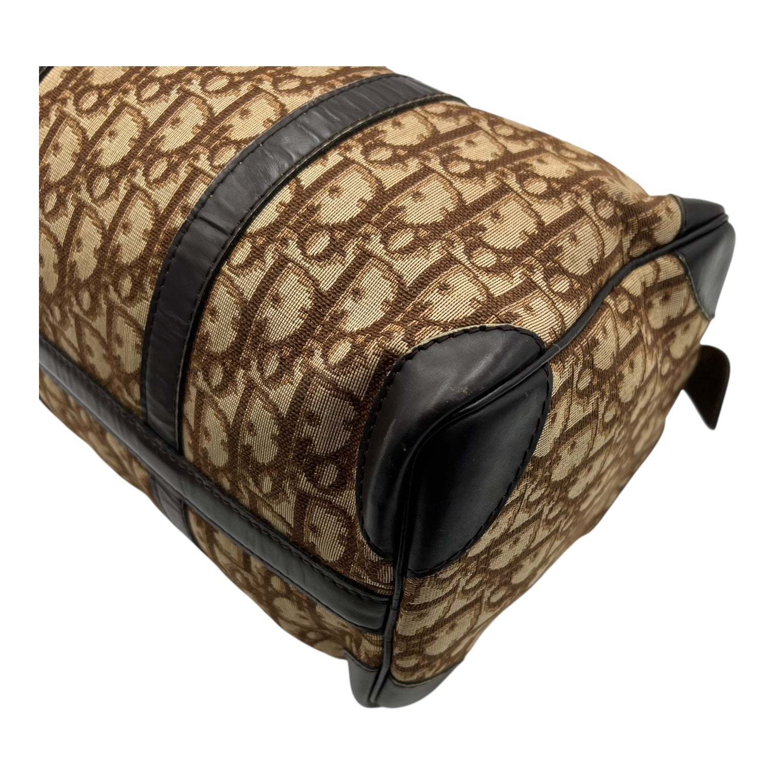 Trotteur Top Handle Bag Brown in Coated Canvas, Silver hardware - Image 17