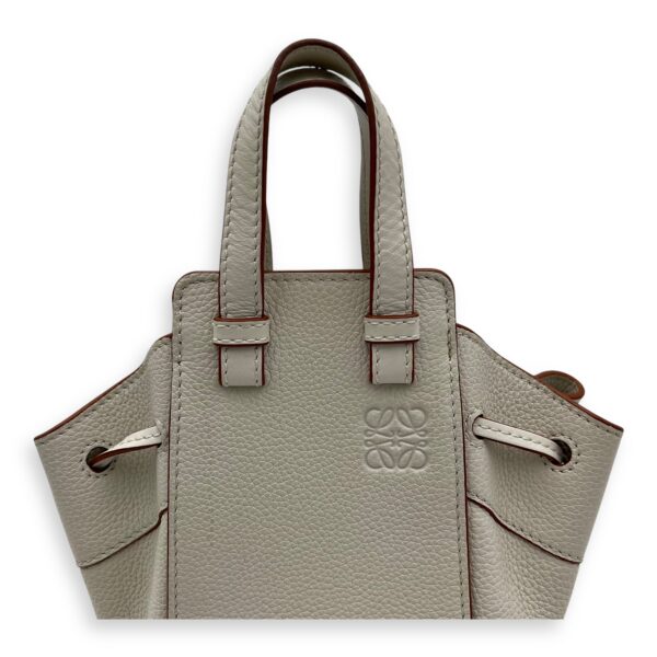 Hammock Crossbody Bag Mini White in Calfskin, Gold hardware - Image 10