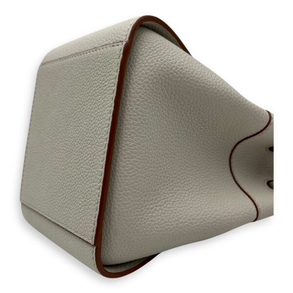 Hammock Crossbody Bag Mini White in Calfskin, Gold hardware - Image 9