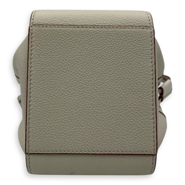 Hammock Crossbody Bag Mini White in Calfskin, Gold hardware - Image 6