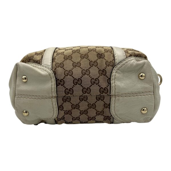 Boston Top Handle Bag Brown in Canvas, Gold hardware - Image 6