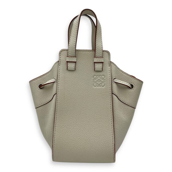 Hammock Crossbody Bag Mini White in Calfskin, Gold hardware