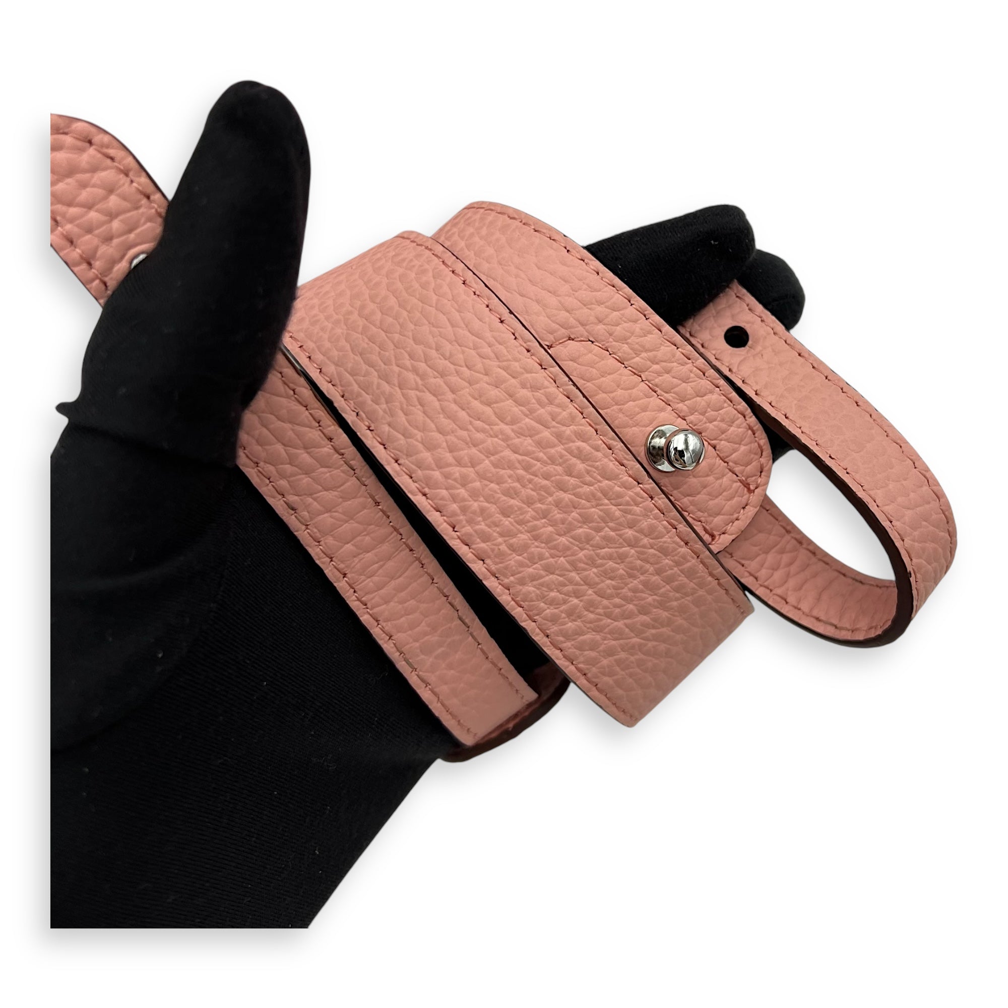 Picotin 18 Rose Sakura Top Handle Bag in Clemence, Palladium hardware - Image 13