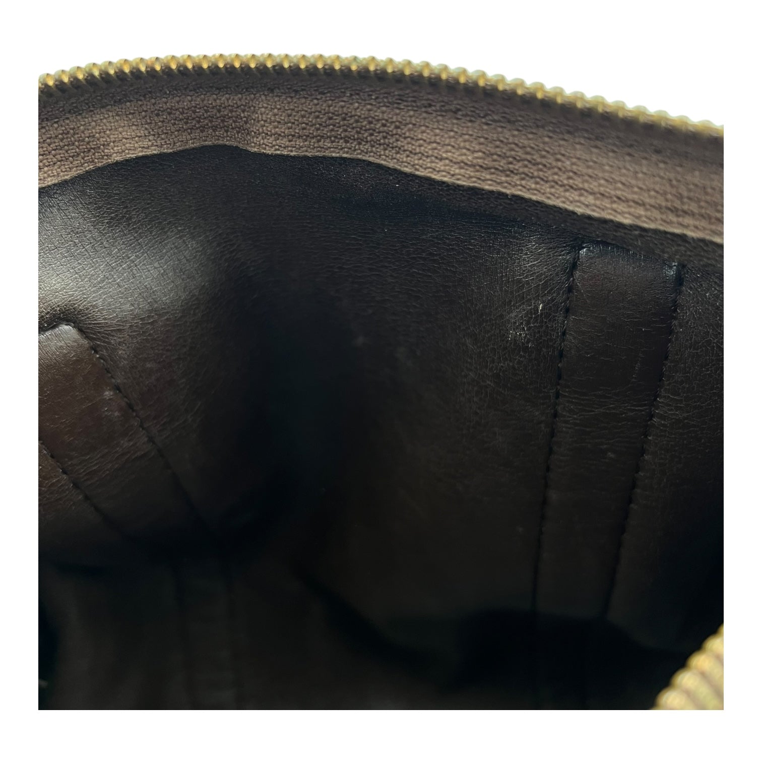 Trotteur Top Handle Bag Brown in Coated Canvas, Silver hardware - Image 8