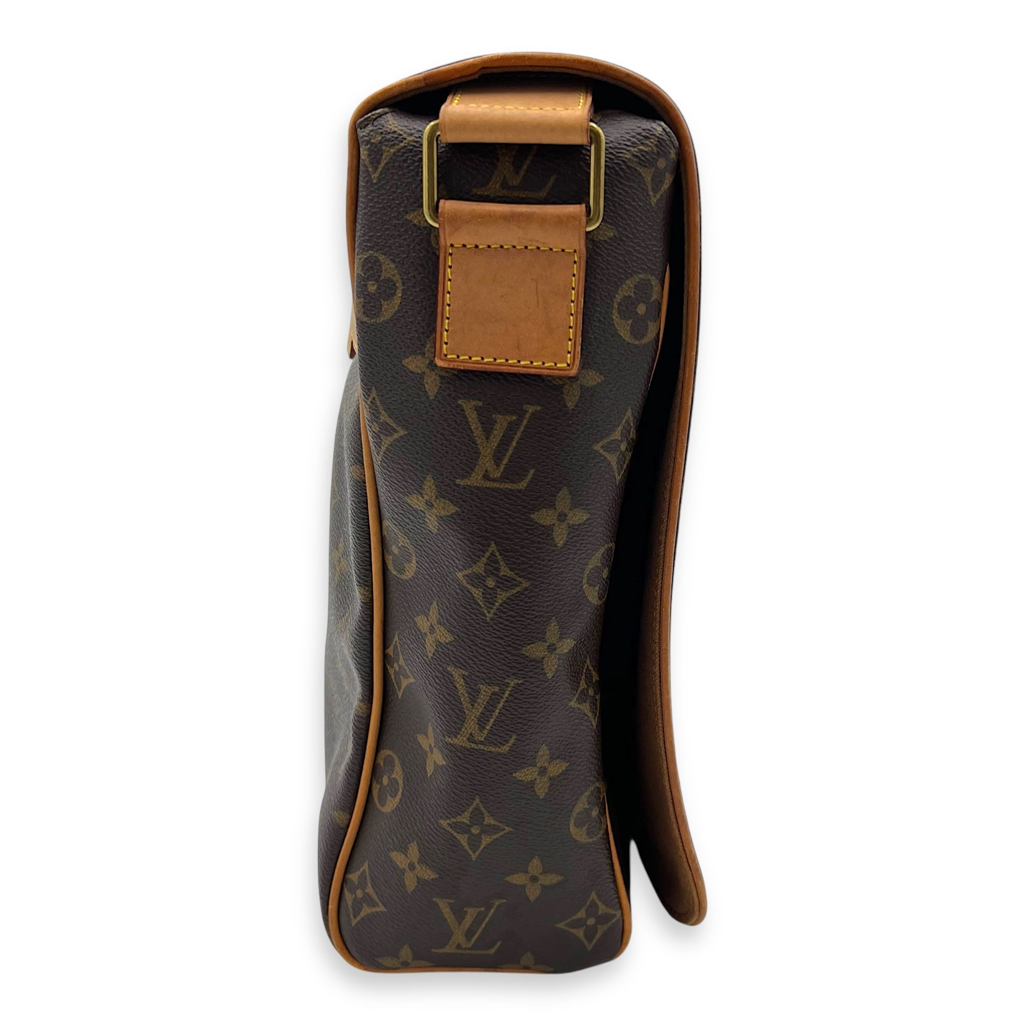 Valmy GM Brown Messenger in Monogram Coated Canvas, Gold hardware - Image 4