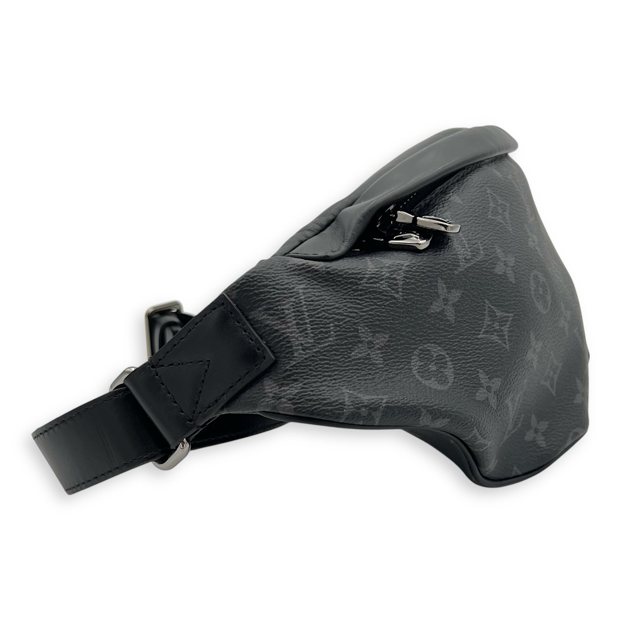 Discovery Bumbag Black in Monogram Coated Canvas, Silver hardware - Image 4