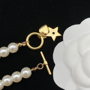 GoAnywhere 2813 J'Adior Choker, Antique Gold-Finish Metal With White Resin Pearls White