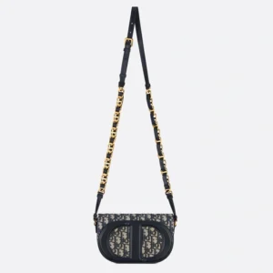 Mini Dior CD Signature Messenger Oblique Motif Canvas Blue Comfortable 426