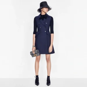 TopPick 9849 Dior 30 Montaigne Pouch Oblique Motif Canvas Blue